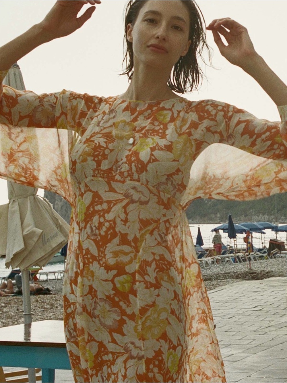 Doen Oliana Dress 100% silk floral summer - Picture 5 of 7